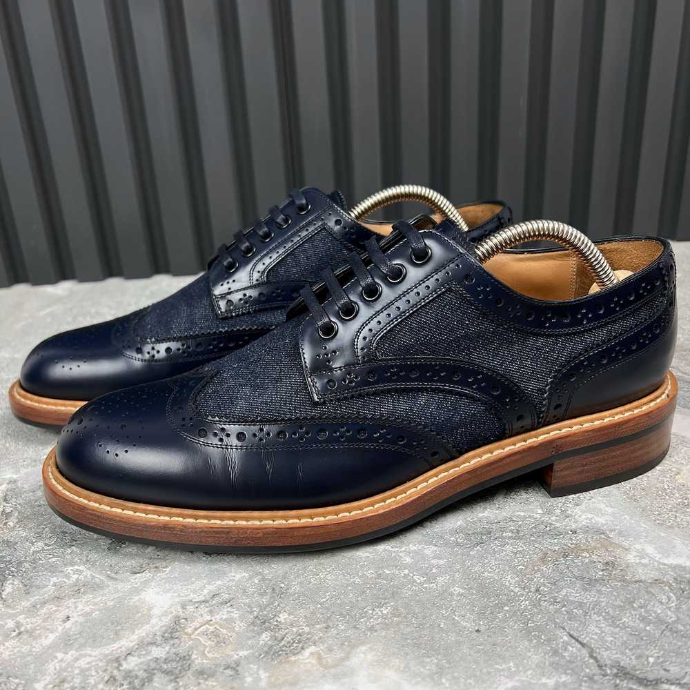 Louis Vuitton Voltaire Wingtip Derby Denim Leathe… - image 5