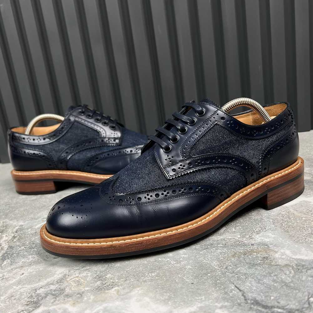 Louis Vuitton Voltaire Wingtip Derby Denim Leathe… - image 8