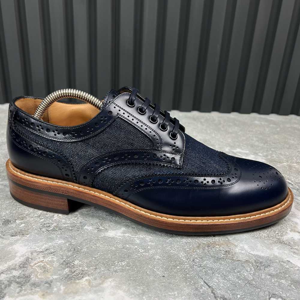 Louis Vuitton Voltaire Wingtip Derby Denim Leathe… - image 9