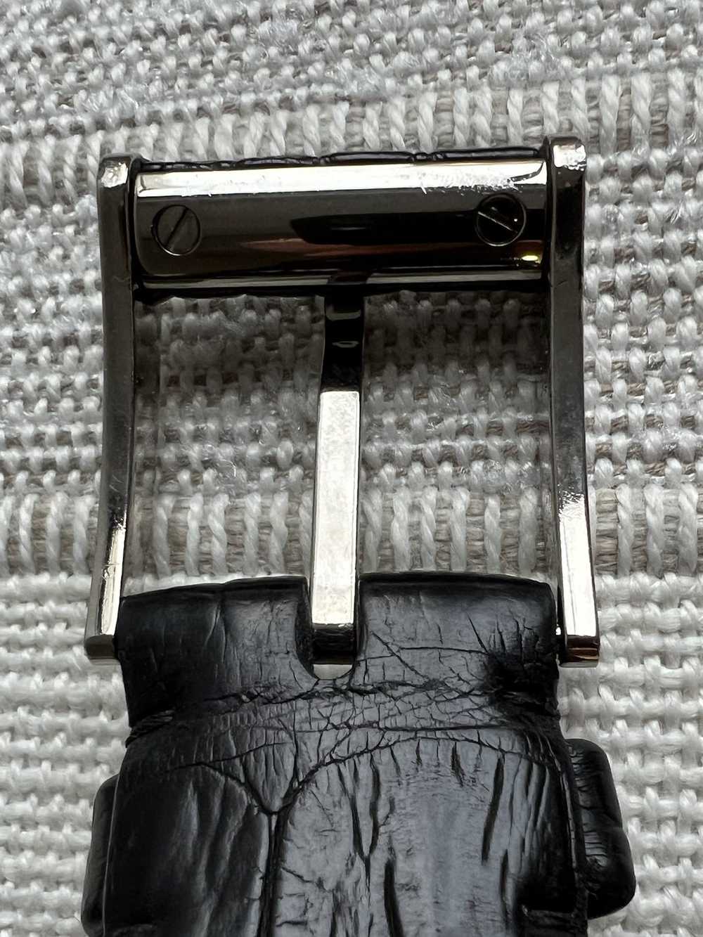 Zilli Zilli Crocodile Black Leather Belt | Size S… - image 6