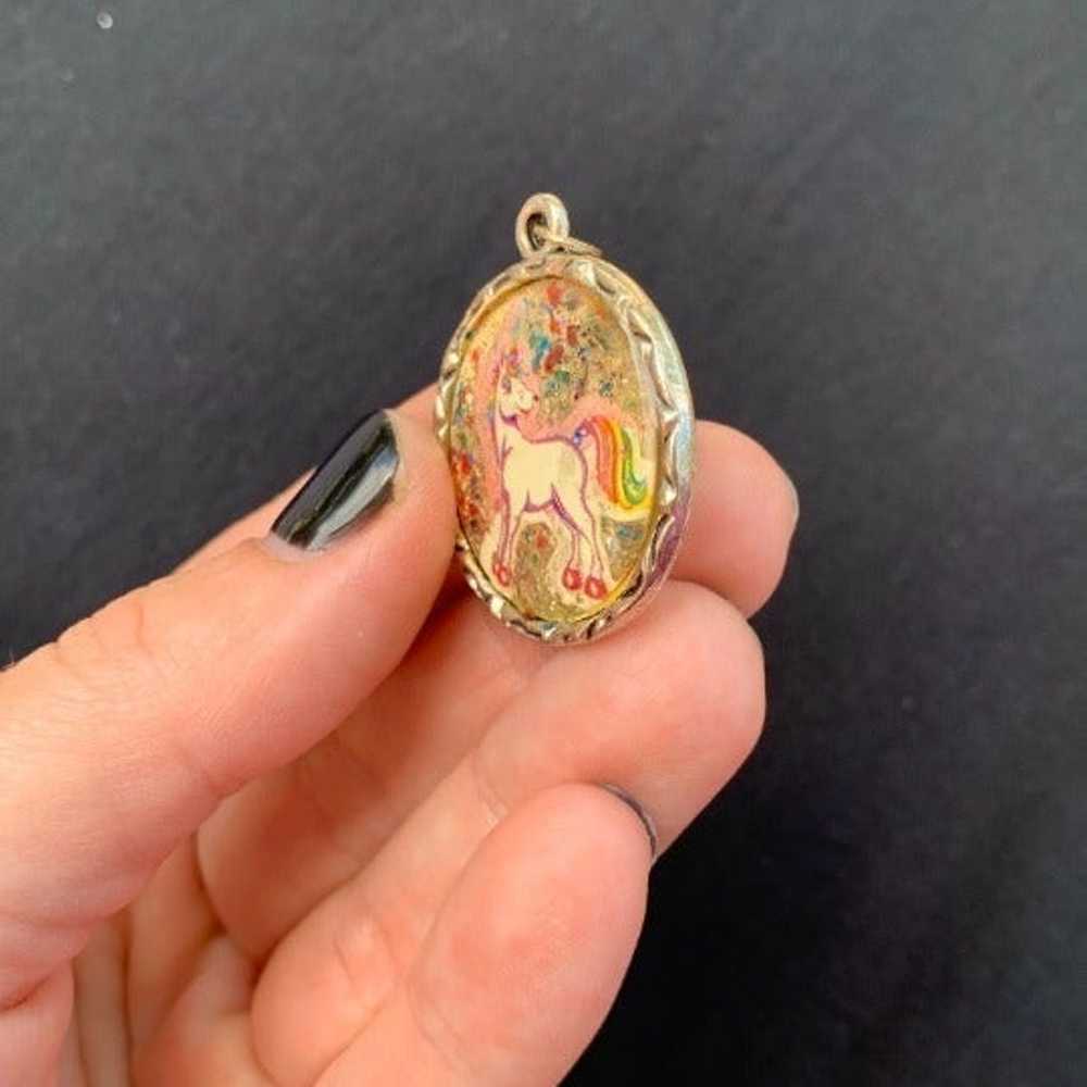 Lisa Frank Unicorn 90's Markie  Vintage Pendant /… - image 4