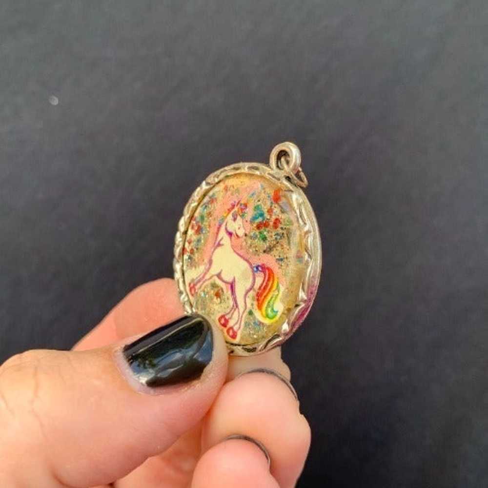 Lisa Frank Unicorn 90's Markie  Vintage Pendant /… - image 8