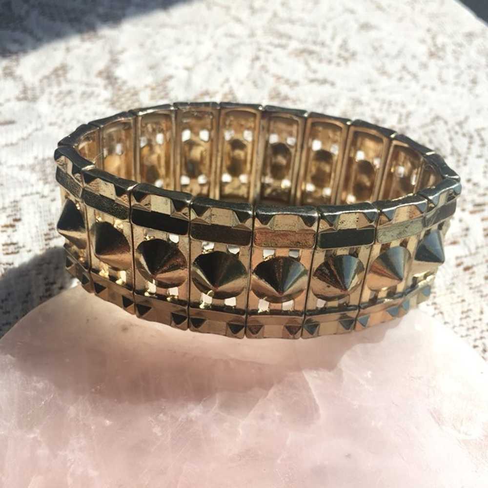 BCBGeneration Gold Studded Bracelet - image 1