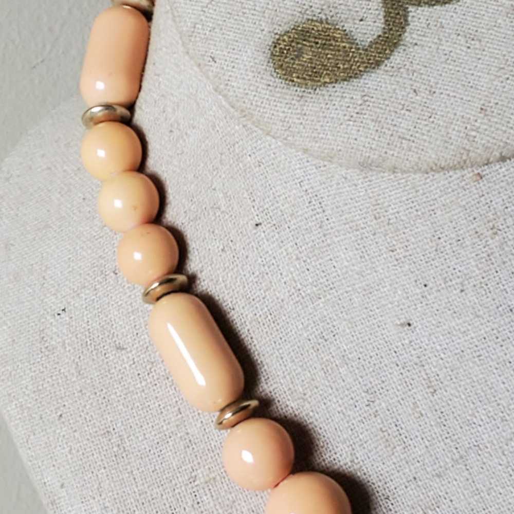 Vintage peach statement necklace - image 4