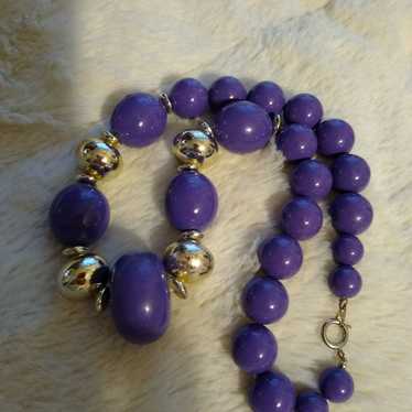 Purple chunky necklace