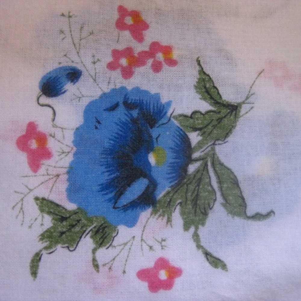 5 Lot Vintage Cotton Hankies Multi-color Floral F… - image 6