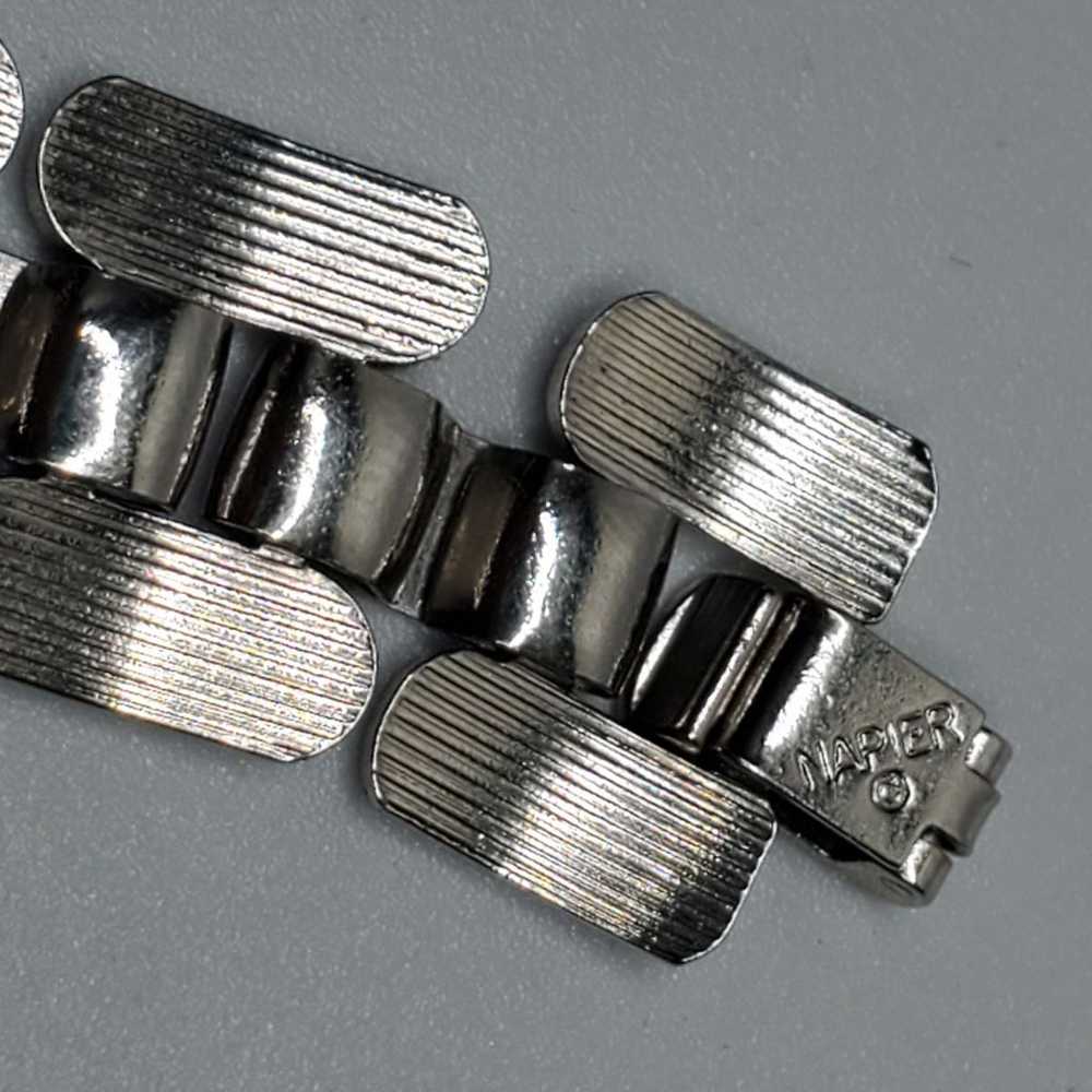 Vintage Napier silver chain bracelet - image 5