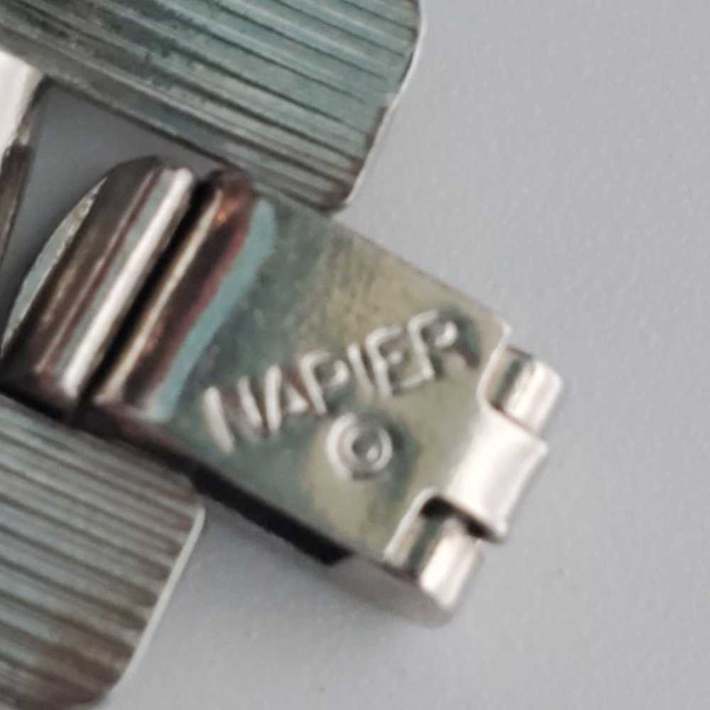 Vintage Napier silver chain bracelet - image 6