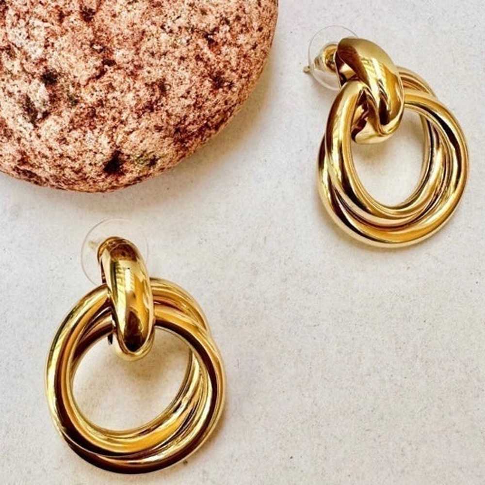 14K Minimalist Gold Hoop Earrings - image 5