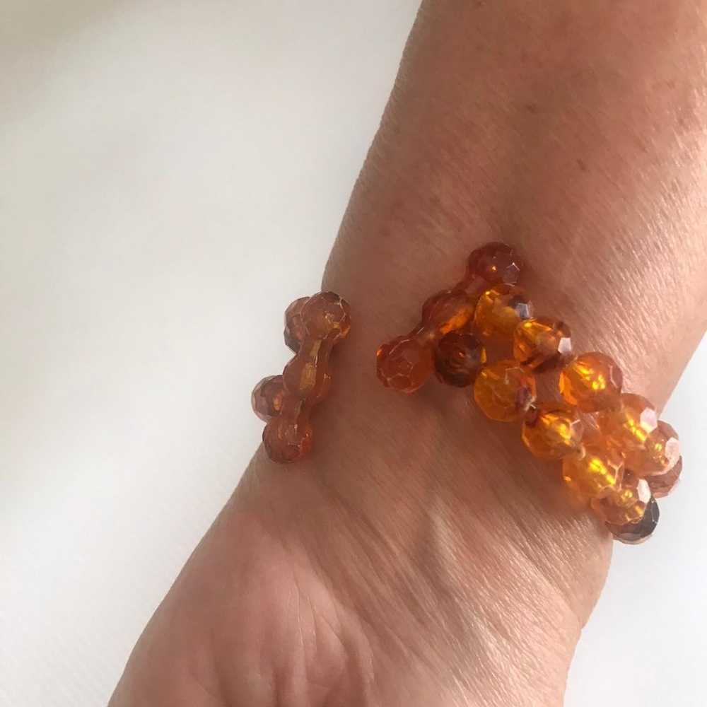 Vtg choker and bracklet topaz amber - image 2