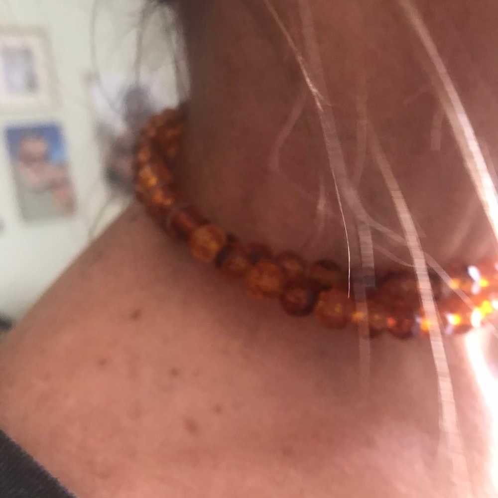 Vtg choker and bracklet topaz amber - image 4