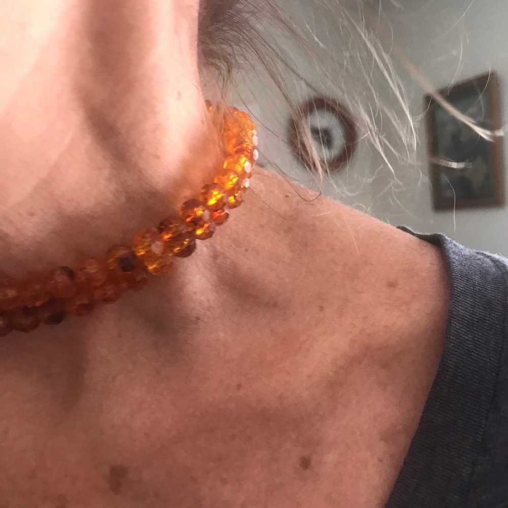 Vtg choker and bracklet topaz amber - image 5