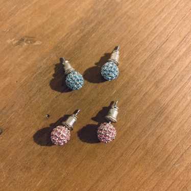 2 Pairs of VINTAGE Disco Ball Earrings - image 1