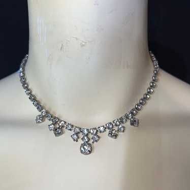 Vintage 15” Crystal Drop Choker. Necklace - image 1