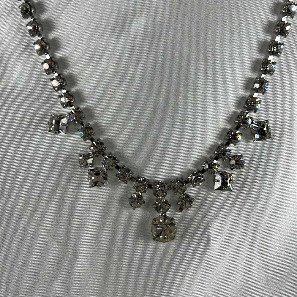 Vintage 15” Crystal Drop Choker. Necklace - image 3