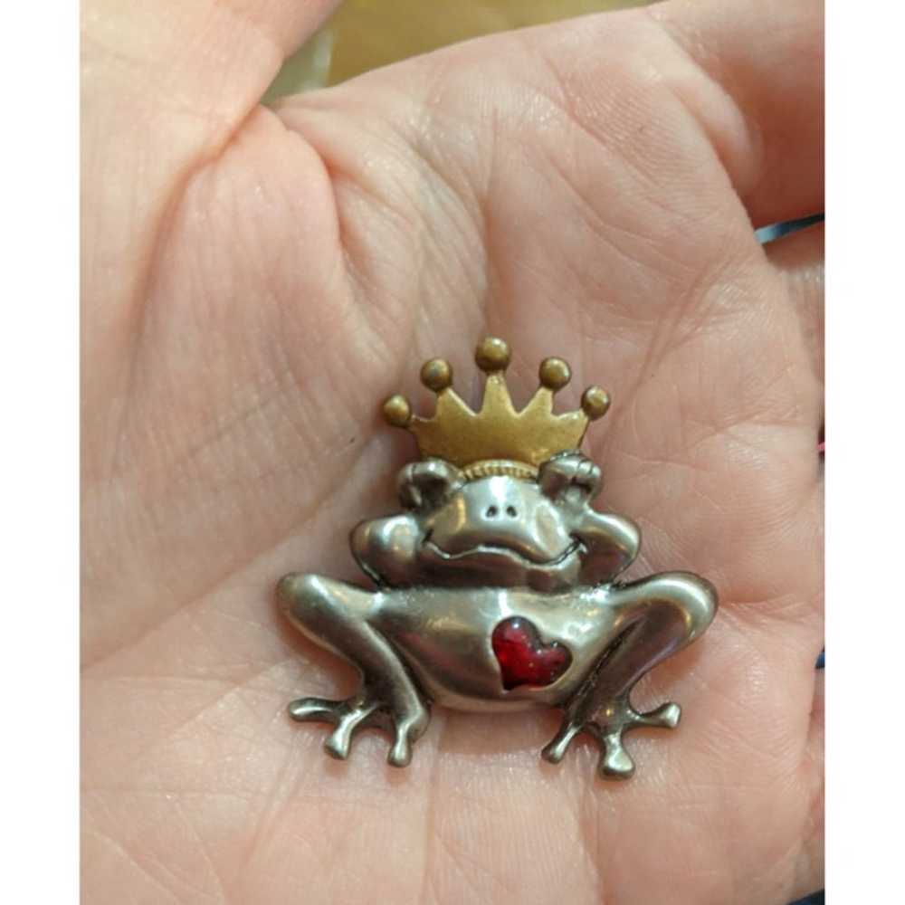 Silver Frog Prince Pin - image 1