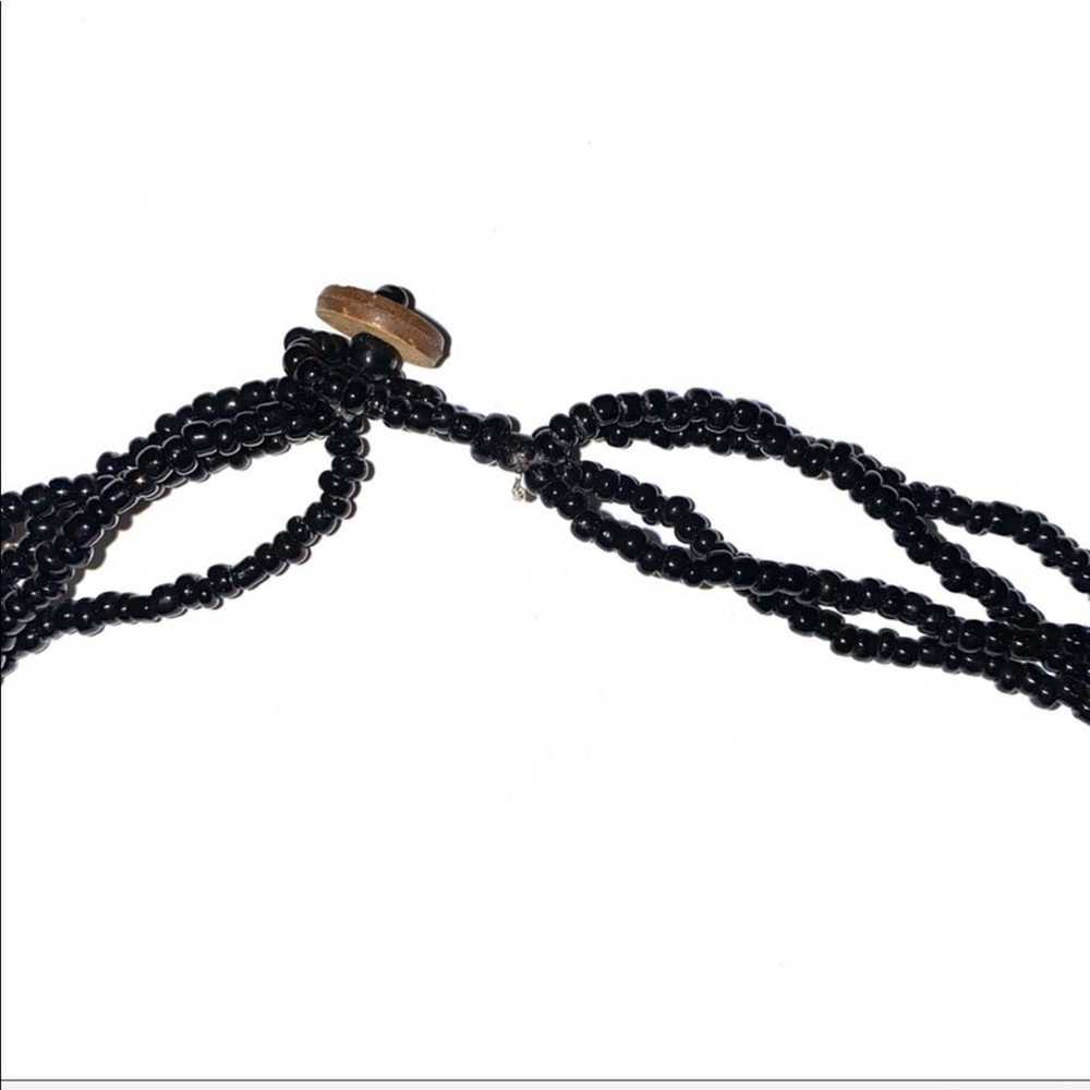 Vintage Beaded Boho Pendant Necklace - image 3