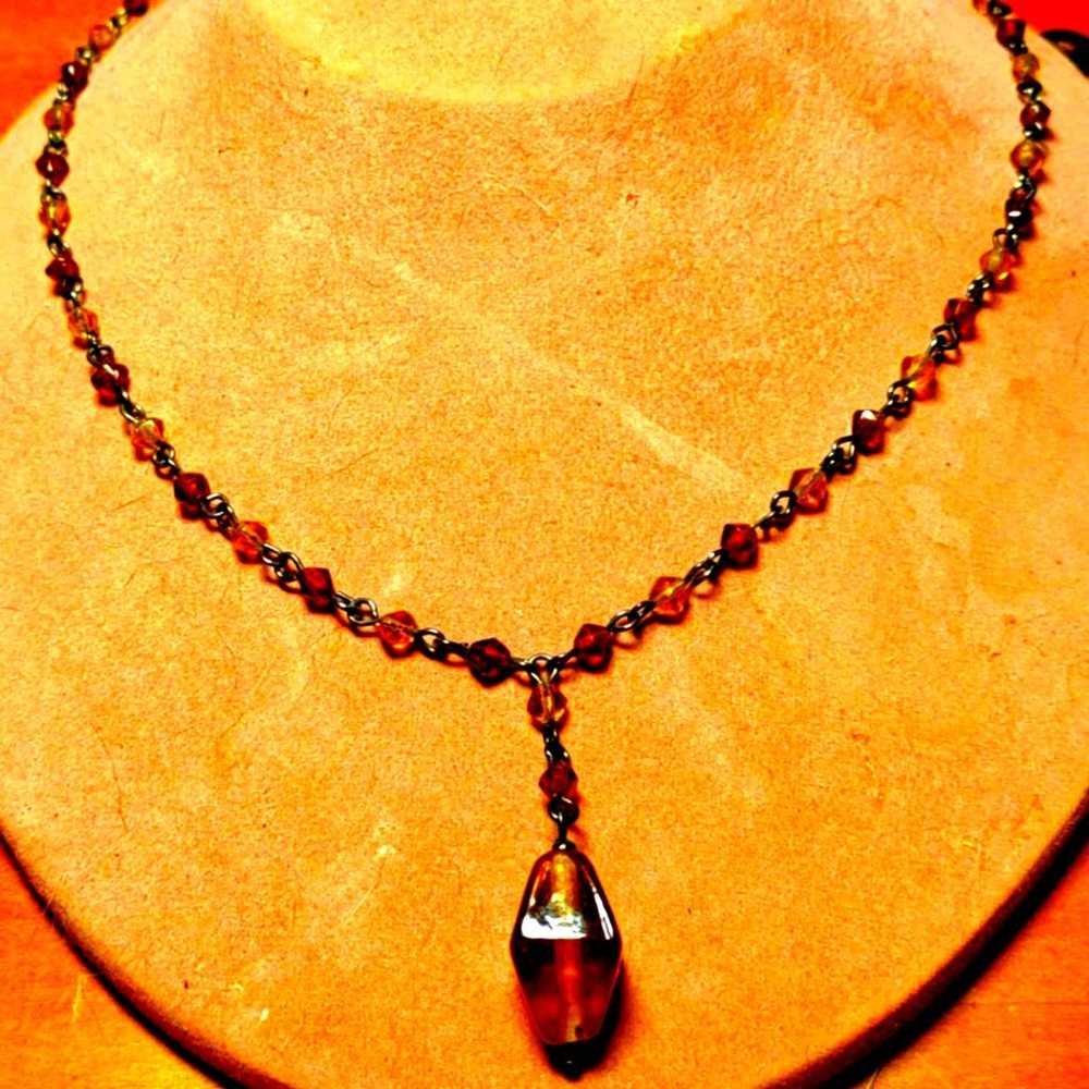 Beautiful Amber beaded necklace - image 2