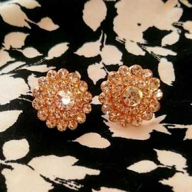 Gold Plated CZ Earrings - image 1
