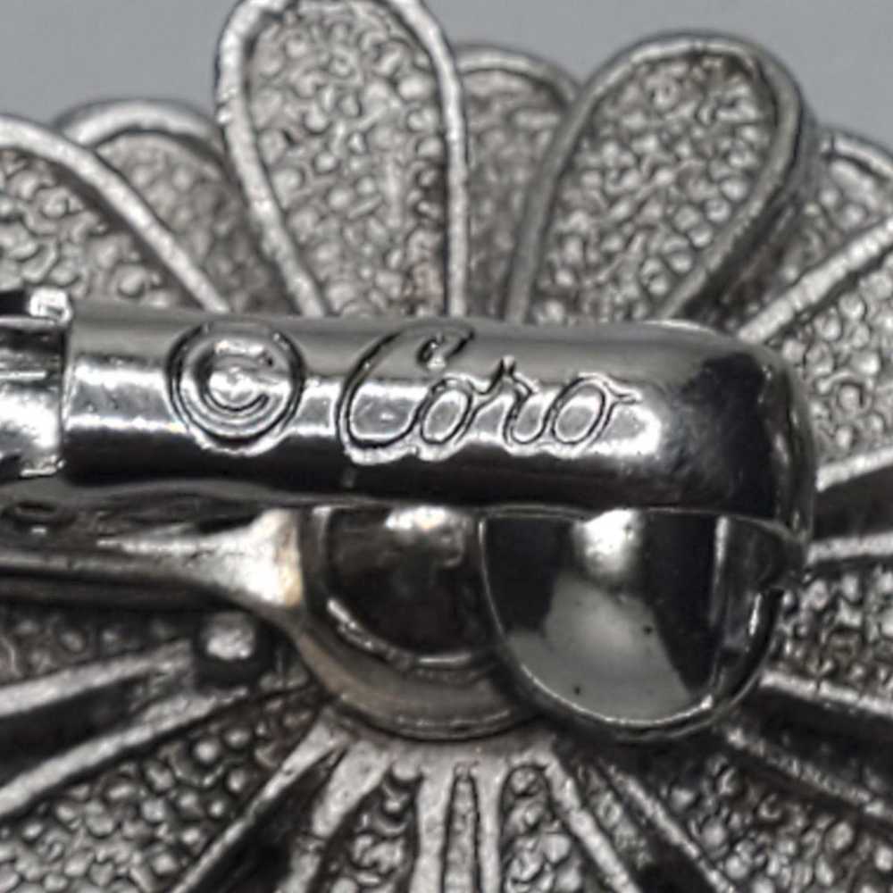 Silver flower clip ons by coro - image 3