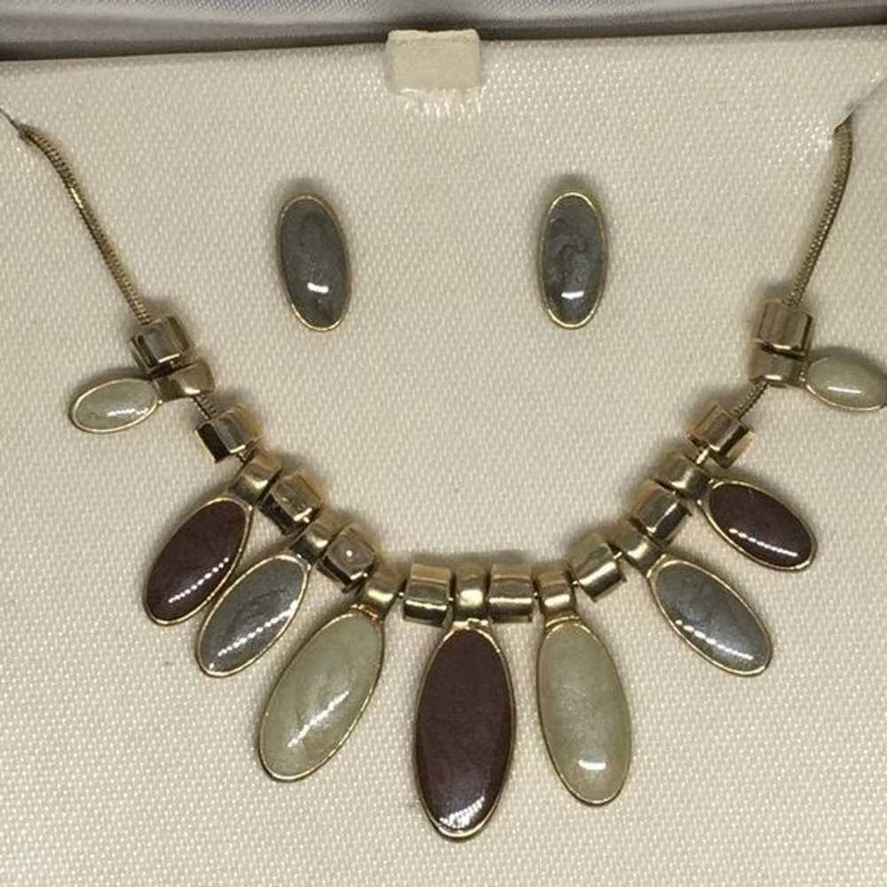 Worthington Vintage Demiparure Gemstone Necklace … - image 3