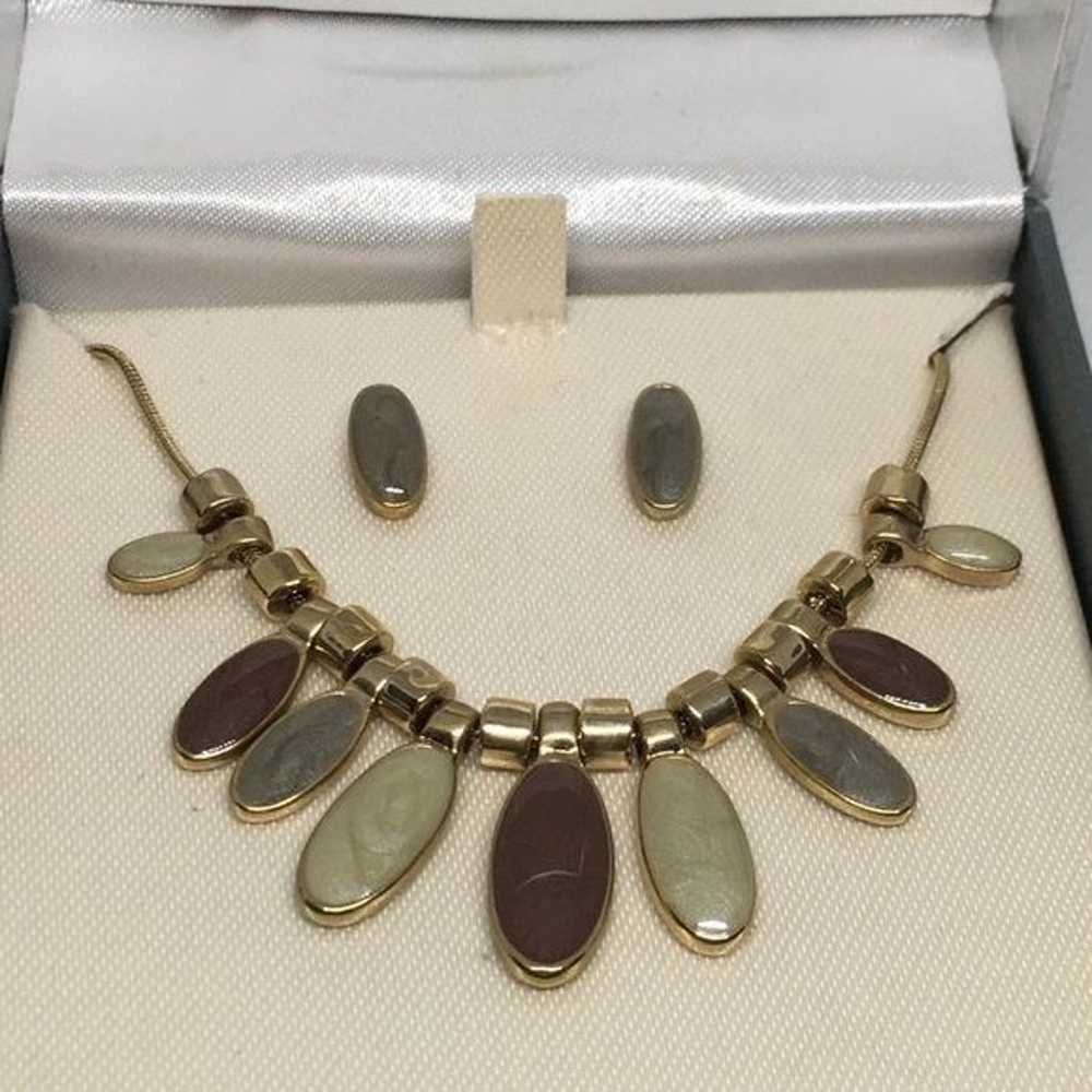 Worthington Vintage Demiparure Gemstone Necklace … - image 4