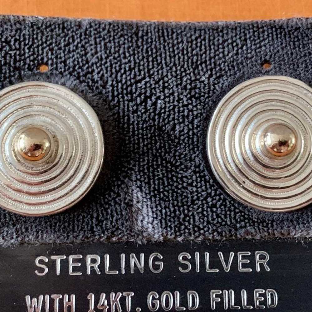Vintage Sterling Silver With 14 KT Gold Filled Ea… - image 4