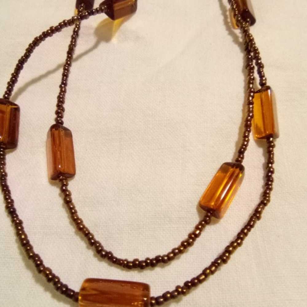 Vintage Hand Crafted Glass Beaded Necklace - image 4