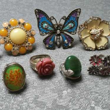 Vintage Summer Inspired Ring Lot - image 1