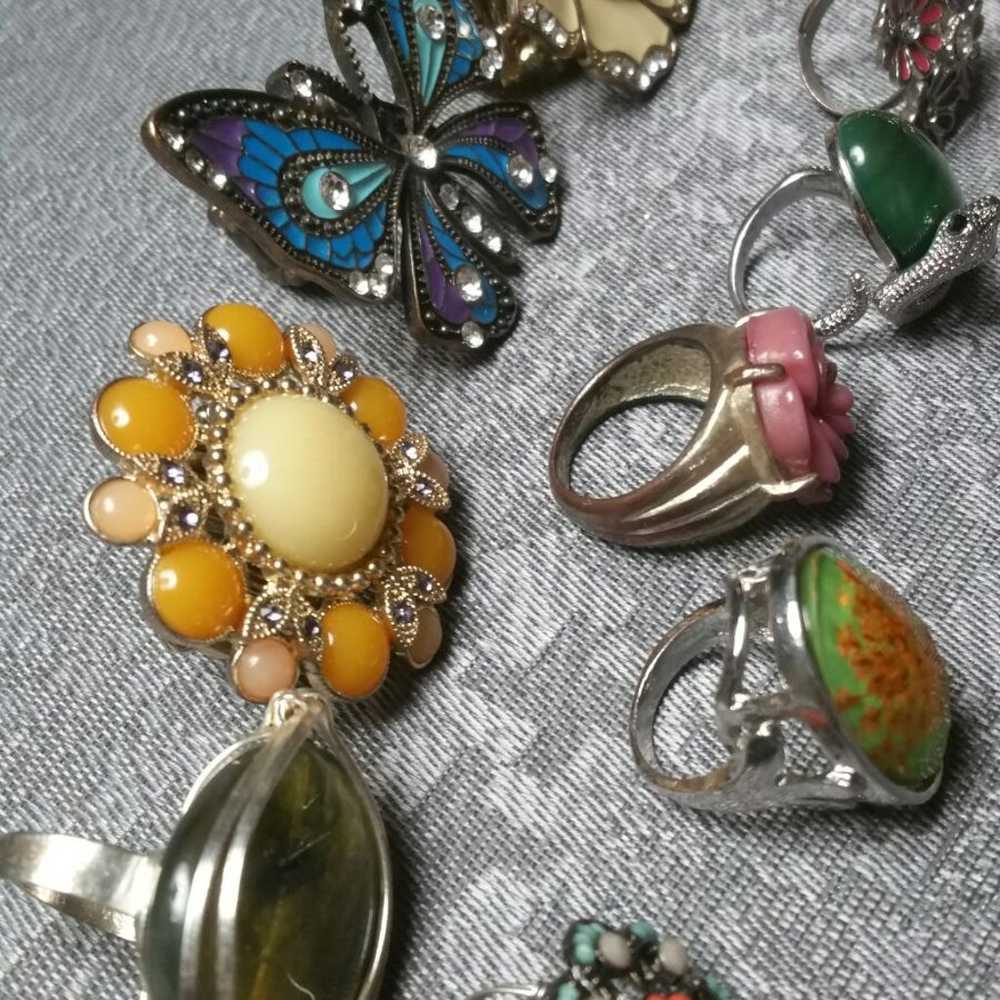 Vintage Summer Inspired Ring Lot - image 2