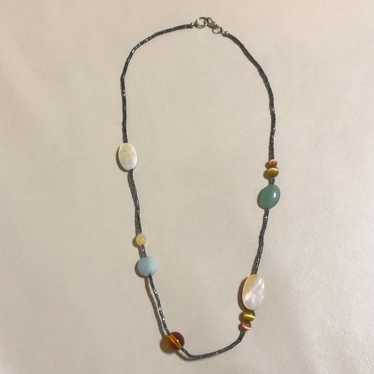 Multi Color Stone Necklace - image 1