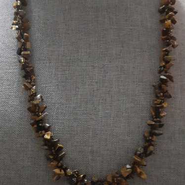 Tiger's eye multi Chipped gemstone necklace - image 1