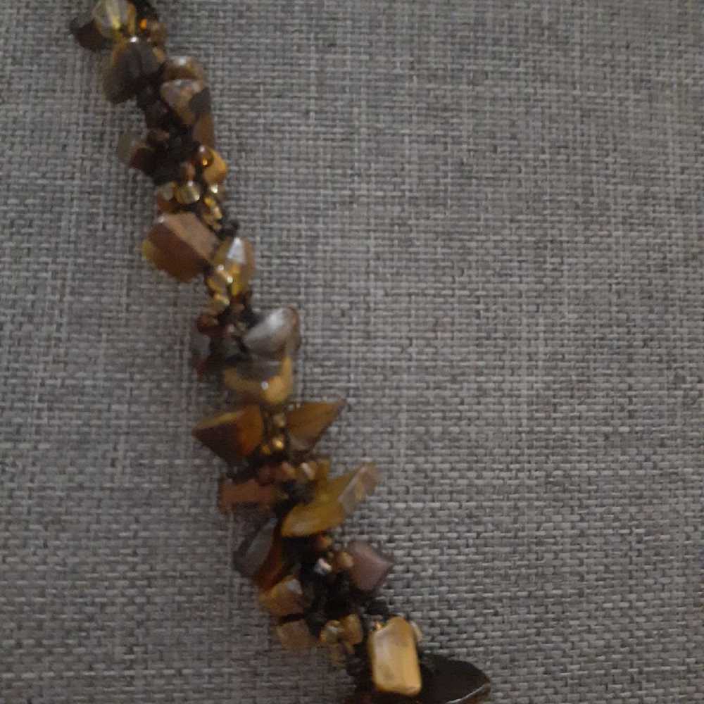 Tiger's eye multi Chipped gemstone necklace - image 4