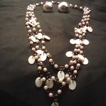 Vintage necklace with earrings - image 1