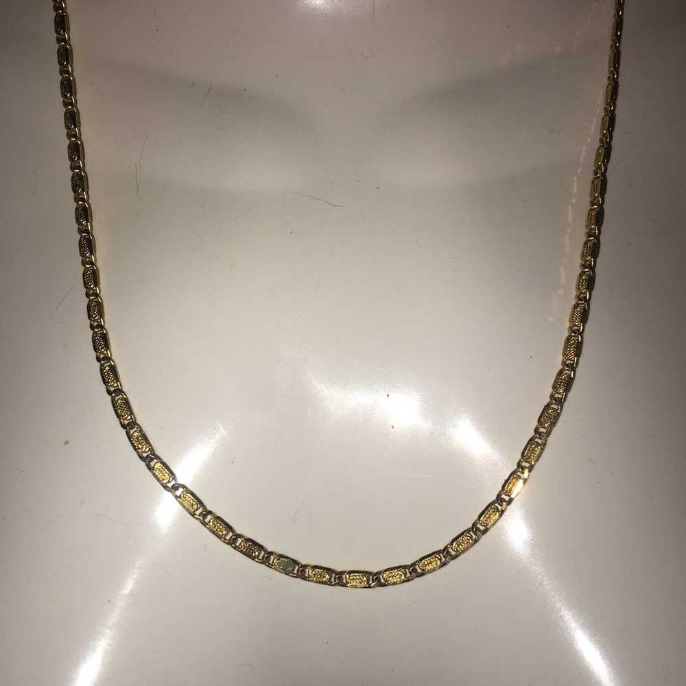 Vinyage 18k GP Stamped Necklace - image 1