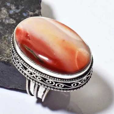 Mookaite Jasper Ring US Size 7.5 - image 1