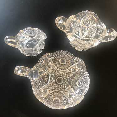 Vintage crystal/glass serving wear - image 1