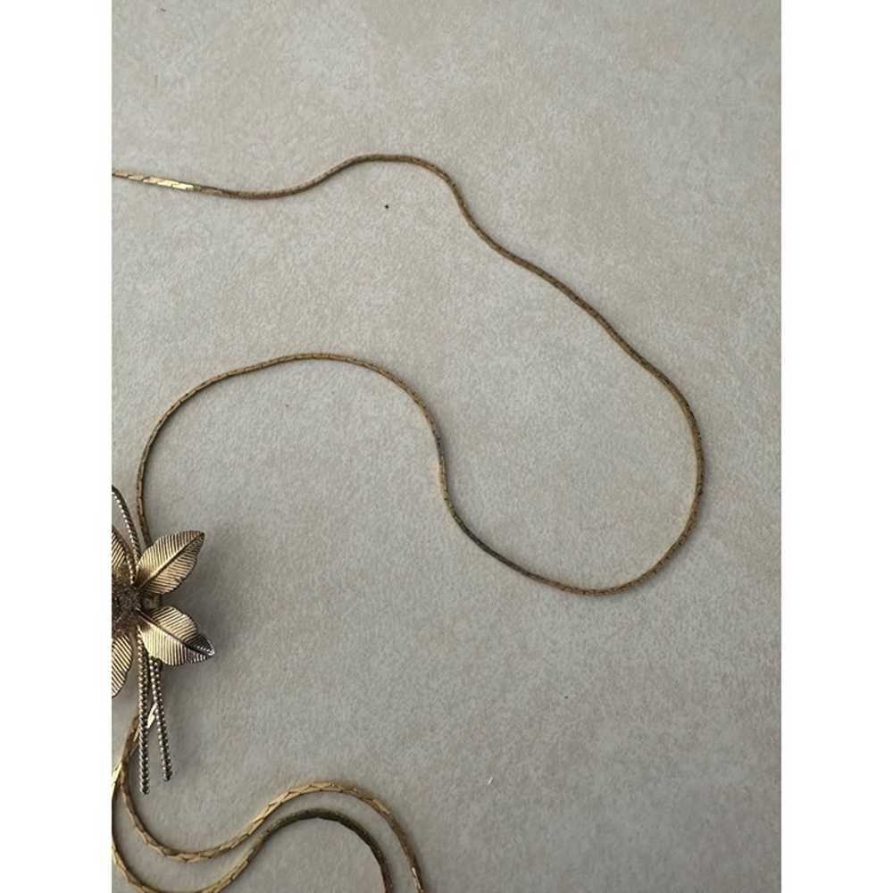 Vintage gold tone lariat y-shaped slider sliding … - image 4