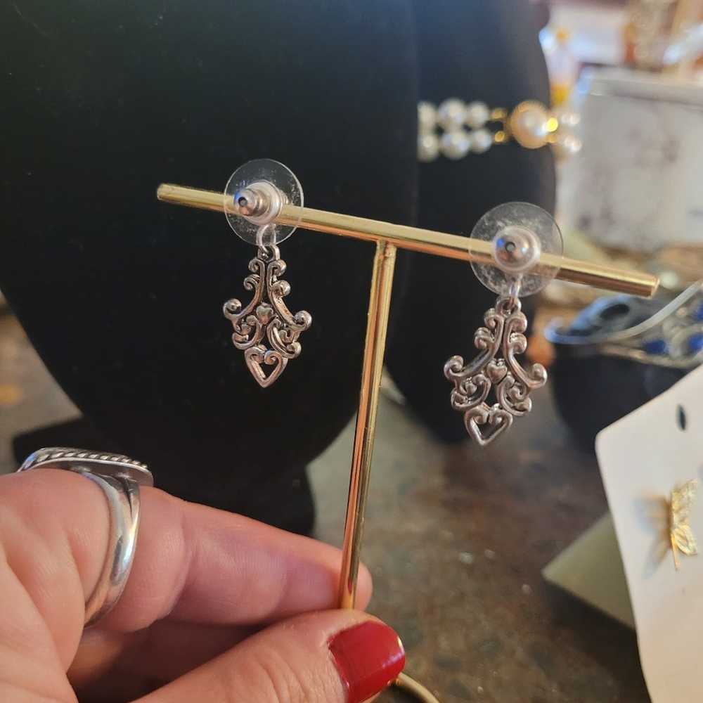 925 Silver dangle earrings. Vintage. - image 2