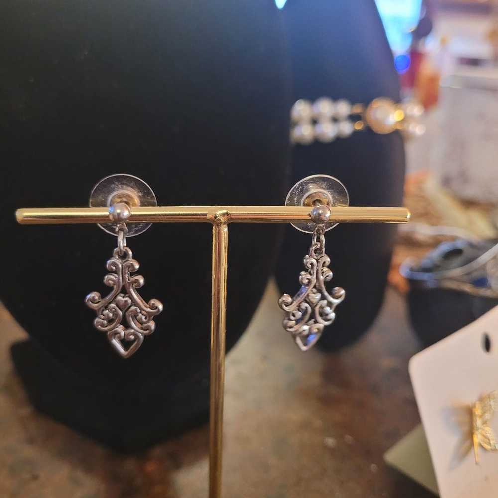 925 Silver dangle earrings. Vintage. - image 3