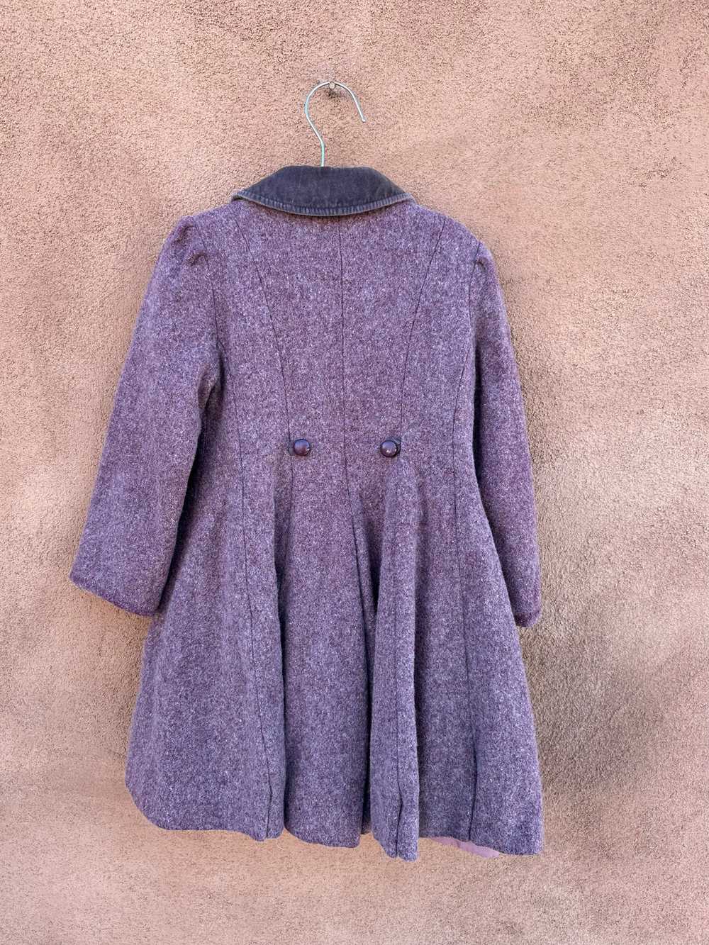 Raspberry Wool Child's Coat with Satin Lining - image 3