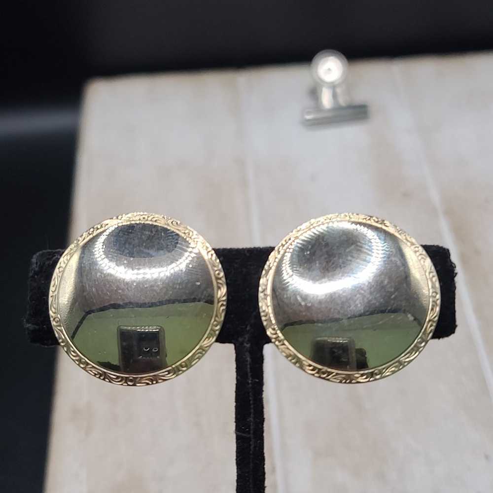 Vintage Marino circle clip on earrings - image 10