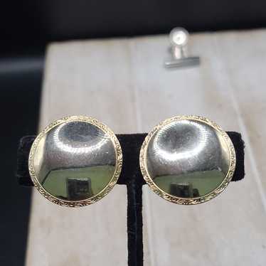 Vintage Marino circle clip on earrings - image 1