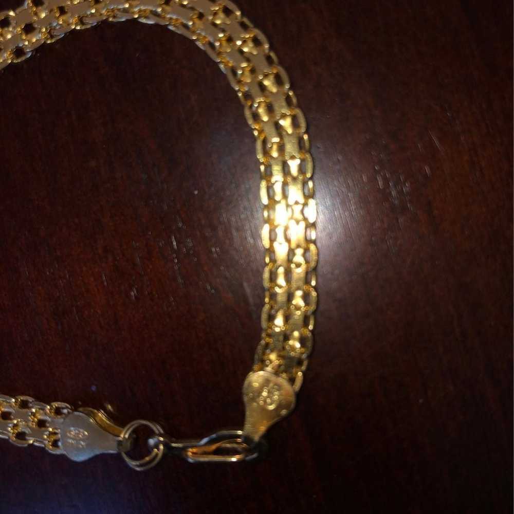 WomensVintage gold chainlink bracelet - image 3