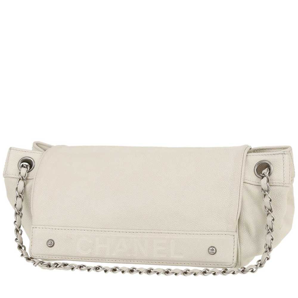 Chanel handbag in white leather Collector Square … - image 1