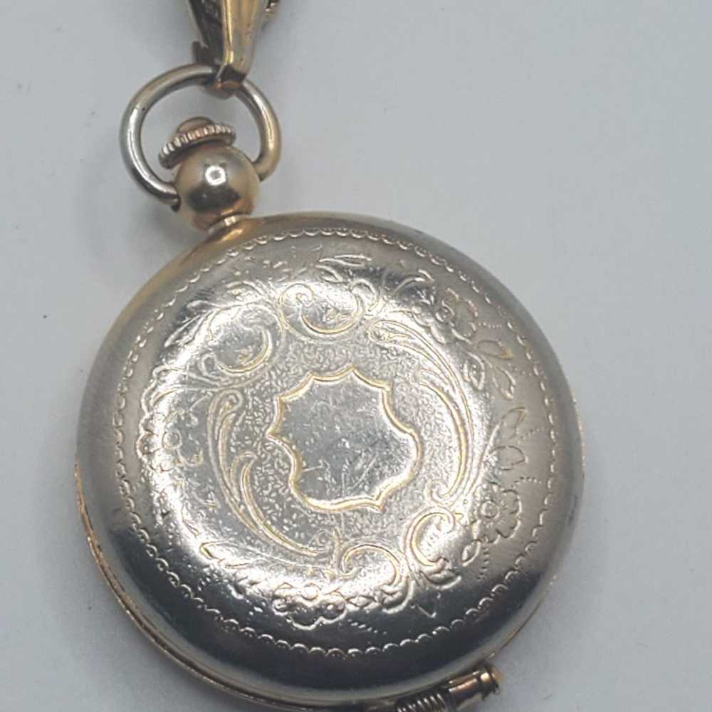 Vintage Monet timepiece pendant necklace - image 3