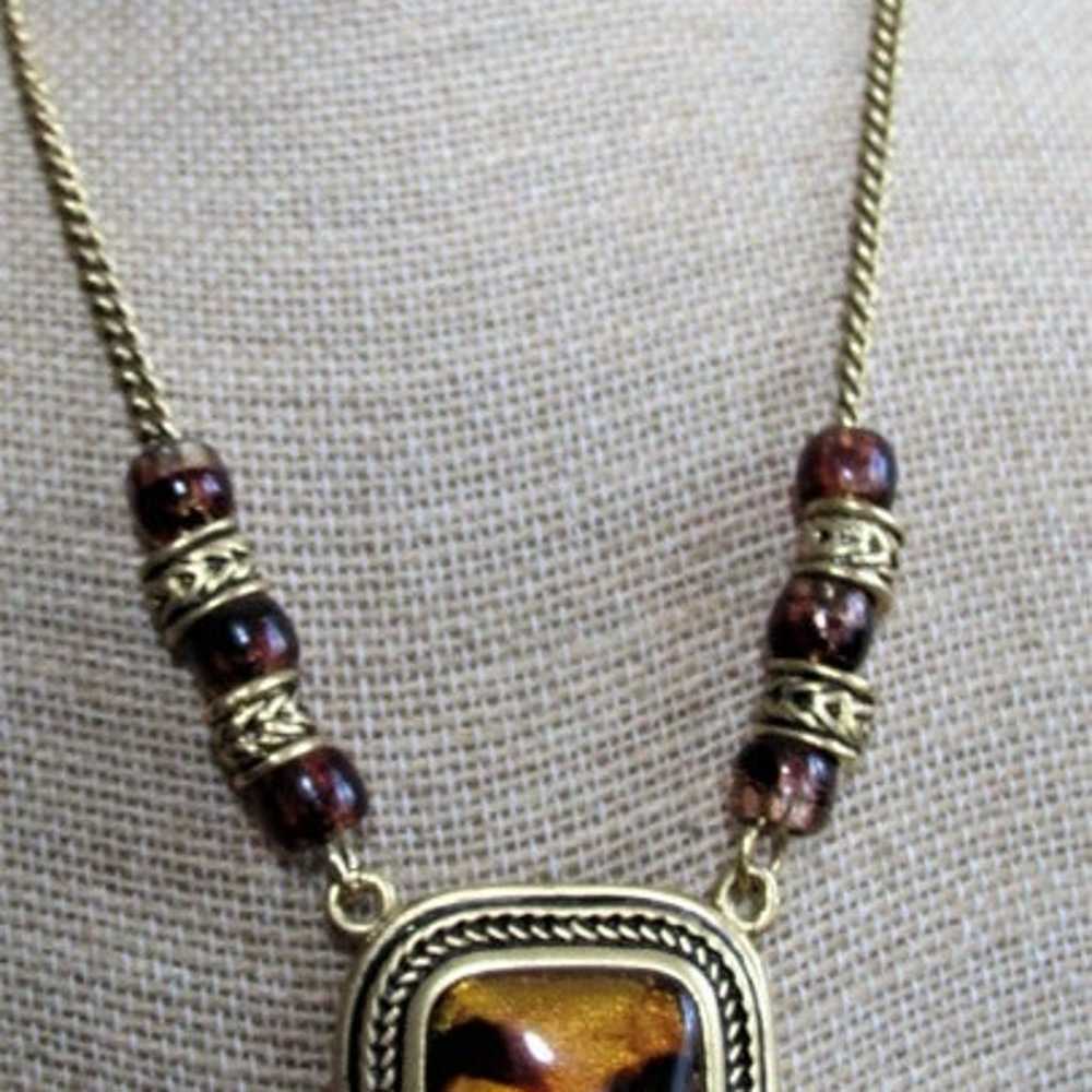 Vintage Amber Art Glass Necklace * HUGE SALE WAS … - image 7