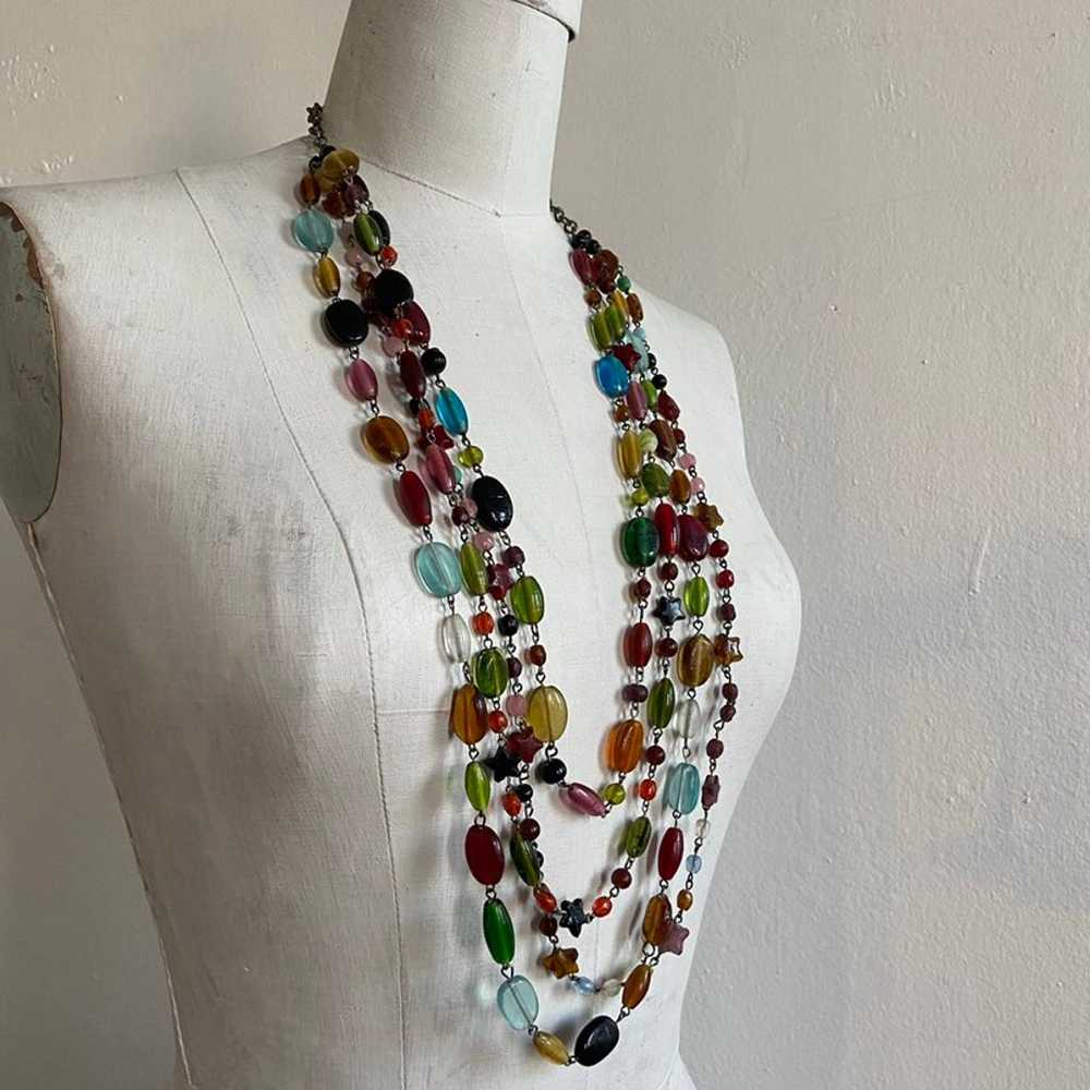 Multi Colorful Stone Beads Necklace - image 7