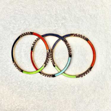 Colorful enamel bracelets-vintage