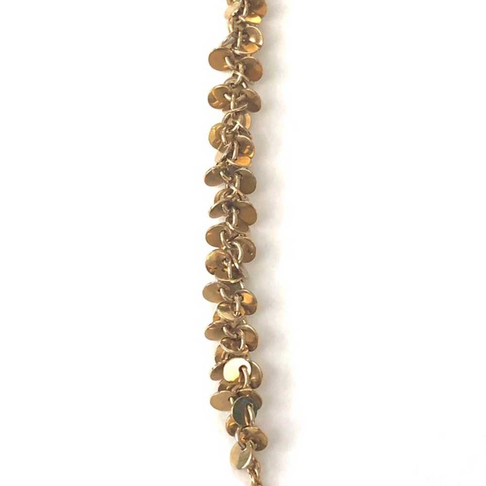 Vintage Gold Tone Cluster Necklace 32.5” - image 4